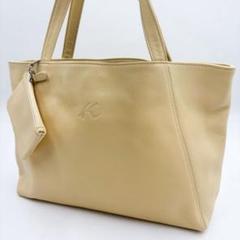 美品✨ キタムラ kitamura ハンドバッグ　シボ革 ポーチ付き