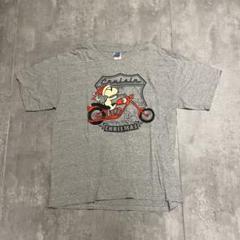 スヌーピー クリスマス Tシャツ XL グレー　USA古着
