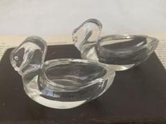 フランスアンティーク　白鳥　ガラス　小物入れ　2個セット　蚤の市　ブロカント fit=scale-down,w=1200