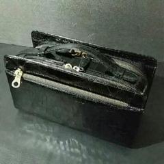 シャイニー クロコダイル セカンドバッグ