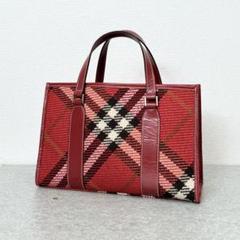 BURBERRY バーバリー ノバチェック レッド ワンショルダーバッグ