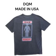 USA製 DQM胸ポケット付ビックプリントTシャツスケボースケーター