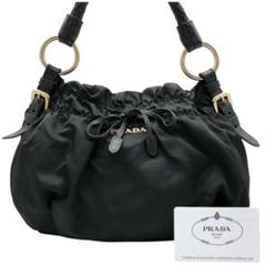【美品】PRADA プラダ ハンドバック ワンショルダー メタルロゴ 希少品のサムネイル