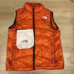 THE NORTH FACE オレンジカモフラ ベスト Mサイズ THE NORTH FACE オレンジ ダウンベスト Lサイズ - メルカリ