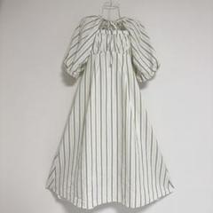 美品Lily Brownリリーブラウンボレロセットワンピース綿コットンストライプ