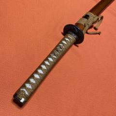 模造刀 脇差三点まとめ黒鞘金茶漆鞘鞘付長さ約70cm LC6