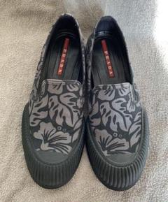 値下げ PRADA 靴 ボタニカル柄スリッポン スニーカー 確実正規品
