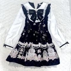 LIZLISA RomanticCosmetics柄ワンピース 黒 m29776258859_1.jpg?1729377775
