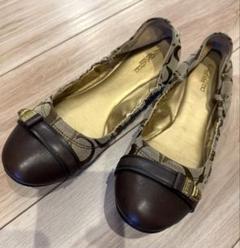 COACH camilla buff clf/pat バレエシューズ