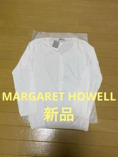 美品✨MARGARET HOWELL サマーニット リネン100％  白 5分丈 美品✨MARGARET HOWELL サマーニット リネン100％ 白 5分丈
