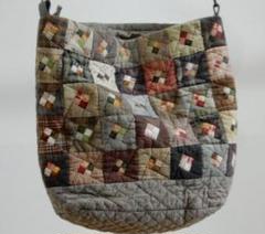 木綿・ハンドメイド・アメリカンパッチワークバック・ショルダーバッグ