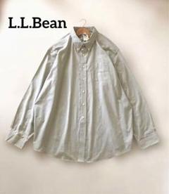 L.L.Beanエルエルビーン 90S ボタンダウン長袖シャツ 薄緑色 US