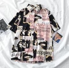 【新入荷】カラフル 柄シャツ 人物 派手シャツ ストリート