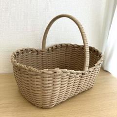 パンかご　小物入れかご　ハンドメイド クラフトテープ　エコクラフト
