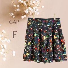 GAP スカート　黒　リゾート　バカンス　ネオンカラー　派手　海　ふるじょ　夏