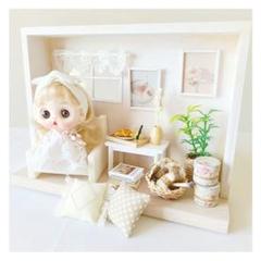 NO.98 木製 ドールハウス 背景ボード :リバーシブル ミニチュア 木製ドールハウス*シルバニアファミリー リカちゃん
