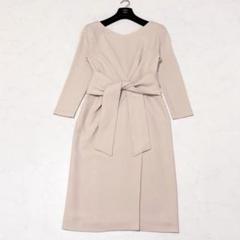 極美品✨ ダイアグラム　ワンピ―ス　リボン　ベルト　38　美シルエット　ピンク
