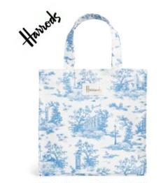 海外限定❤️ハロッズ トワル トートバッグ L ロイヤルブルー　 日本未入荷 海外限定❤️ハロッズ トワル トートバッグ L ロイヤルブルー