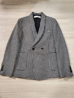 ショールカラージャケット　トゥモローランド　チェック　S〜M相当 ショールカラージャケットトゥモローランドチェックS〜M相当