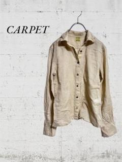 【CARPET カーペット】【F】長袖ブラウス　透け生地　夏　涼しめ　リネン混