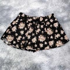 MAJESTIC LEGON キュロットスカート　ブラック　花柄　レディース