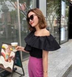 美品♡シェリエ sheller フリルブラウス ドット BLACK sheller シェリエ ランダムドットボウタイブラウス