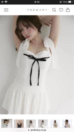 andmary Chuchu pleats ribbon dress black - メルカリ