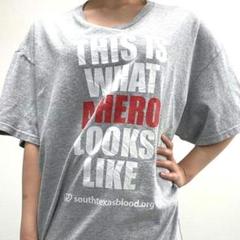 デルタ A HERO LOOKS LIKE Tシャツ XL グレー灰色 古着