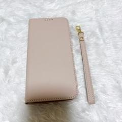 手帳型ケース ストラップ付　AQUOS Wish 4 ケース ベージュピンク