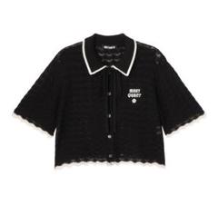 MARY QUANT レトロロゴクロッシェポロ カーディガン