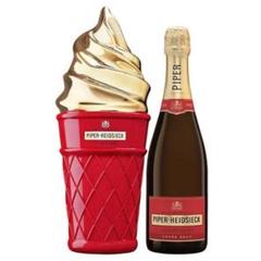 PIPER HEIDSIECK シャンパンケース　ソフトクリーム　ゴールド　金色