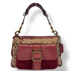 美品✨️COACHコーチ ハンドバッグ スエード　レッド　ソーホー ✨希少✨コーチ ソーホー ショルダーバッグ ワンショルダー