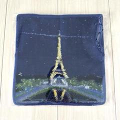 【2枚セット】FEILER エッフェル塔　刺繍 ハンカチ ネイビー　ゴールド パリ限定 FEILER フェイラー ハンカチ エッフェル塔 ブラック