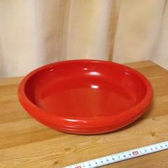 新品 インテリア 小物入れ 漆器 朱色 丸皿