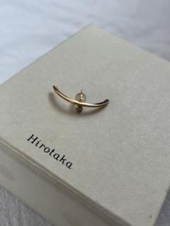 Hirotaka ヒロタカ　Bow ダイヤモンド ピアス　ホワイトゴールド BOW ダイヤモンド ピアス