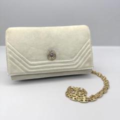 美品 CELINE オールド マカダム スウェード チェーンショルダーバッグ