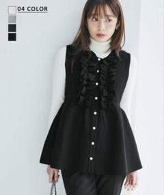 未使用級✨ cen.ハナビラジレ23SSリボンフリルフレアペプラム