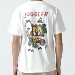 ゲルニカ ジャグラー Tシャツ ホワイト L 半袖 フルーツ トラッピ ペイント