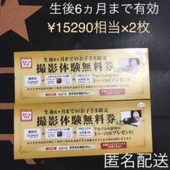 2枚 メルカリ便匿名配送 スタジオマリオ 撮影体験無料券