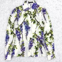 未使用　春色　花柄　ドルチェ&ガッパーナ　シルク　トップ シルクの花柄ワンピース（花柄シルクシフォン ワンピース （関