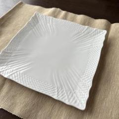 【未使用】リチャードジノリ　希少　スクエア白磁　25センチ角　2枚セット 未使用】リチャードジノリ 希少 スクエア白磁 25センチ角 2枚