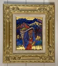 最終再値下・美品【額装・油絵】美人画　M Toshiro, Ｆ３サイズ 再入荷アイテム Toshiro, M 最終再値下・美品【額装・油絵】美人