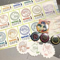 らんまカフェ　らんま1/2 高橋留美子　非売品　コースター　バッジ　少年サンデー らんまカフェ らんま1/2 高橋留美子 非売品 コースター バッジ