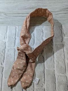 新品fairygrunge日本製❋新品ピンクの水玉模様 綿麻クールマフラーY2K