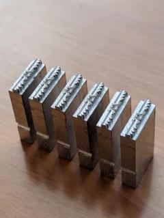 活版印刷　活字　装飾ボーダー　6個セット