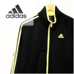 アディダスadidas トラックジャケット ジャージ ネオンカラー 黒