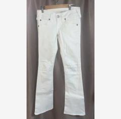 TRUE RELIGION ホワイト フレアパンツ TRUE RELIGION トュルーレリジョン ホワイト デニムパンツ