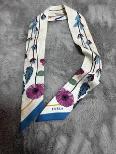 FURLA 花柄スカーフバンド時計　バンダナ FURLA スカーフ バンダナ シルクリバーシブルナロースカーフ
