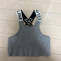 CELINE グレー クロップドTシャツ XS