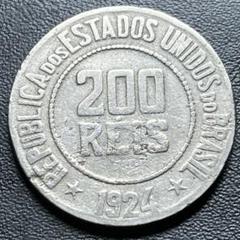 4083.　銀貨　美品　貴重　1908年　ブラジル　500レイス　海外硬貨 4083. 銀貨 美品 貴重 1908年 ブラジル 500レイス 海外硬貨